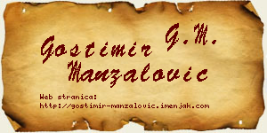 Gostimir Manzalović vizit kartica